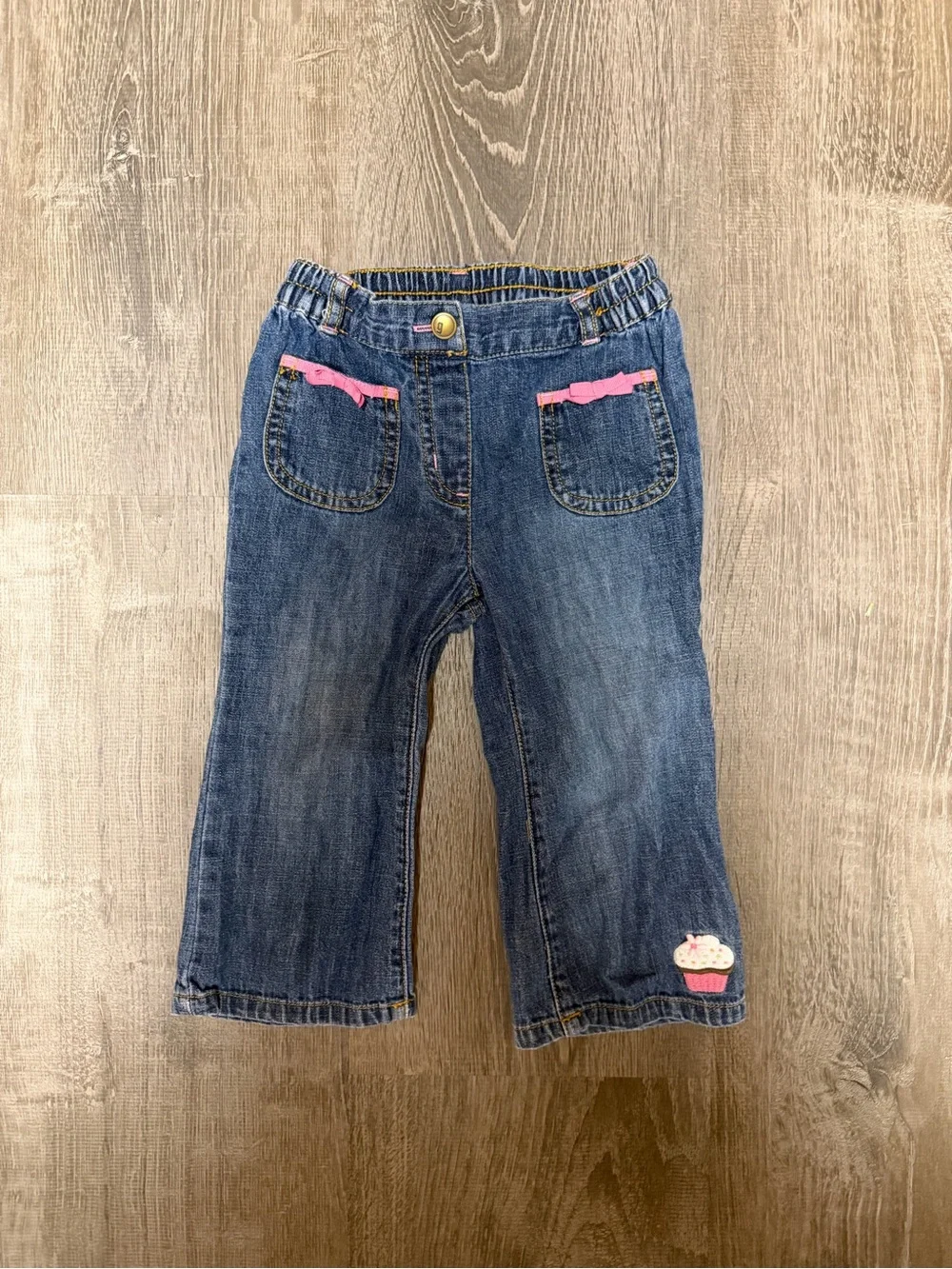 Gymboree Blue Denim Jeans with Pink Accents